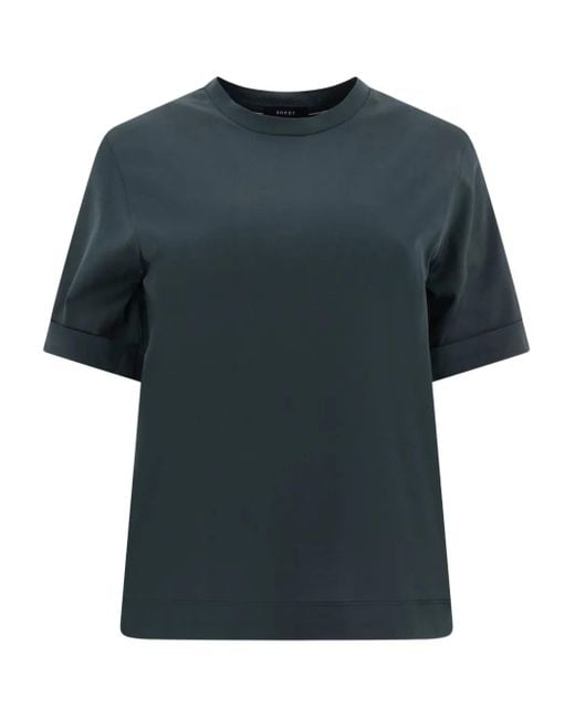 Camiseta de algodón con cuello redondo Soeur de color Blue