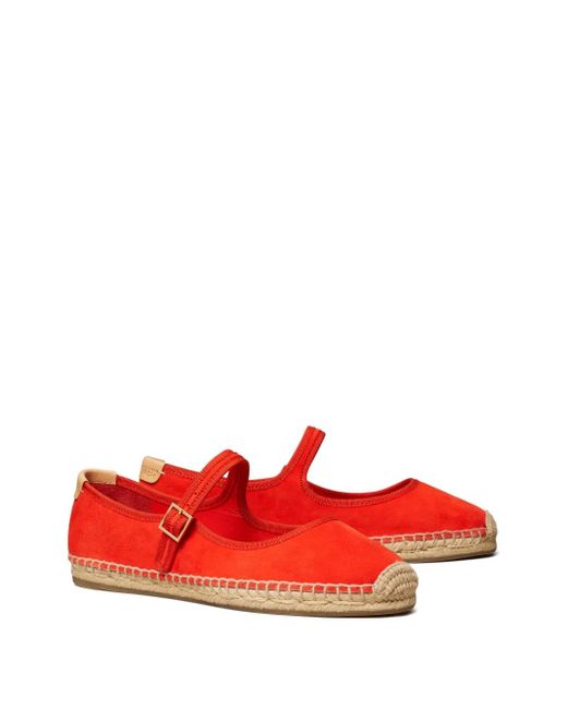 Tory Burch Red Suede Espadrilles