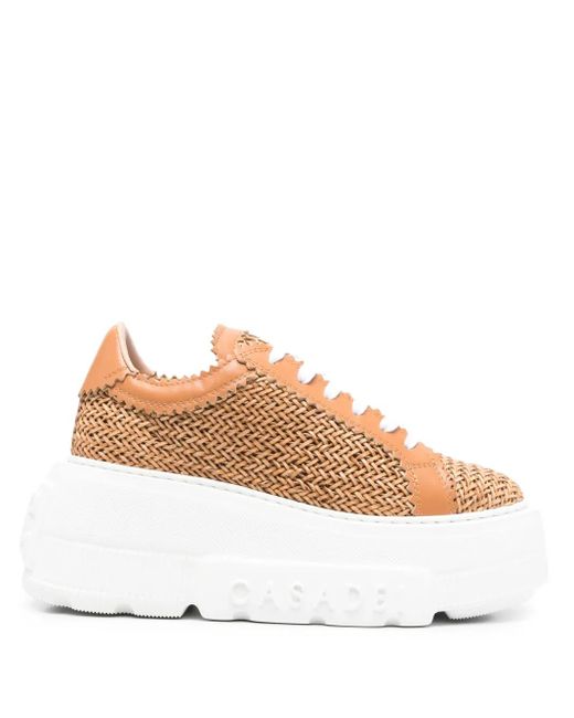 Sneakers Nexus Hanoi Con Suola Rialzata di Casadei in Brown