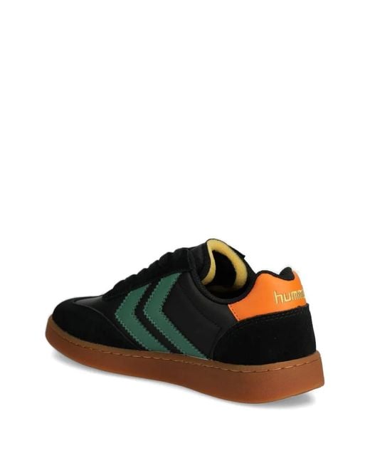 Hummel Black Colour-Block Sneakers