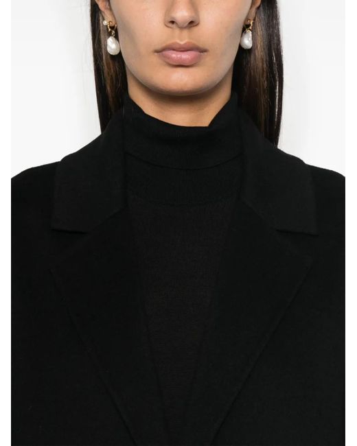 Totême  Black Klassischer Wollmantel