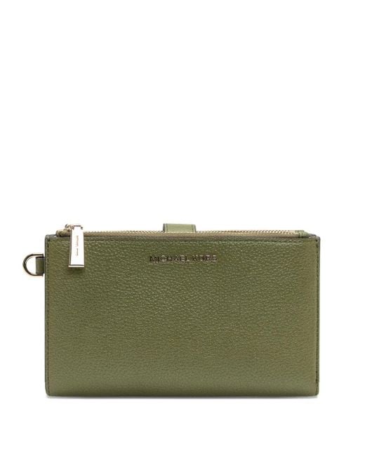 MICHAEL Michael Kors Green Zip Wristlet Wallet