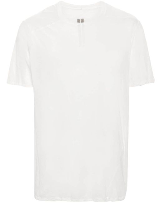 Rick Owens Level Katoenen Semi-doorzichtig T-shirt in het White voor heren