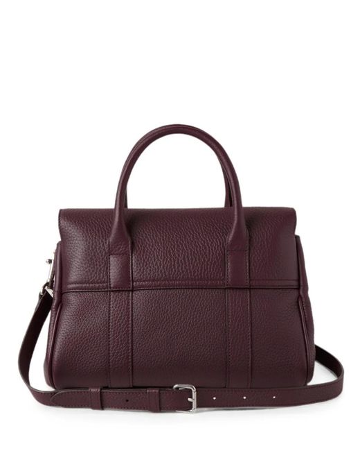 Mulberry Purple Bayswater Grained Calf Leather Shoulder Bag