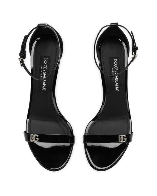 Dolce & Gabbana Lakleren Sandalen in het Black
