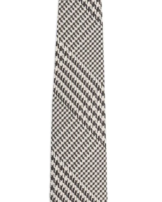 Tom Ford White Checked Silk Tie for men