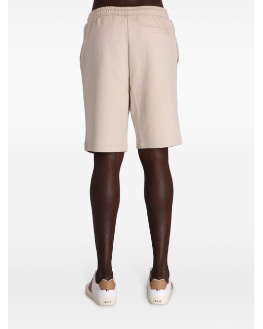 Pantalones cortos con logo Boss de hombre de color Natural