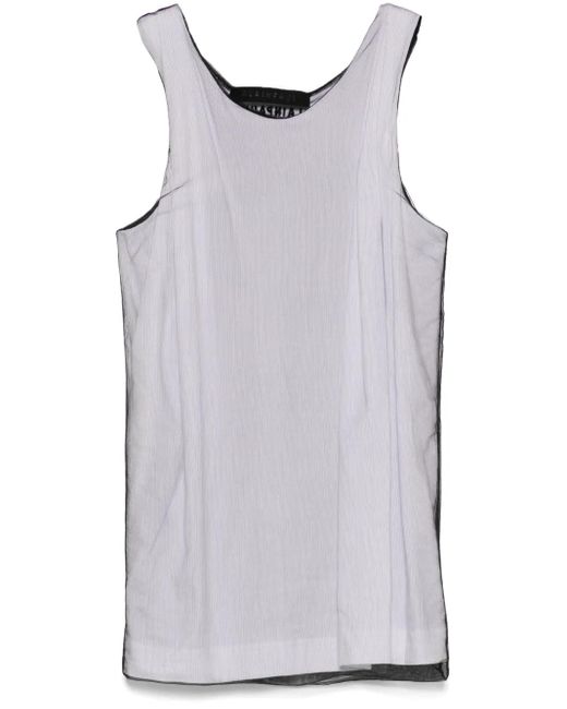 ALAINPAUL メッシュオーバーレイ タンクトップ Gray