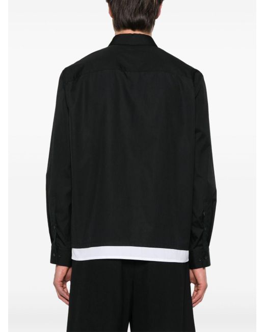 Neil Barrett Overhemd Met Gelaagd-effect in het Black voor heren