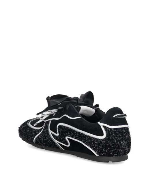 Naked Wolfe Black Adored Ribbon-Detail Sneakers