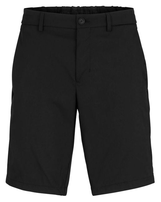 Boss Black Slim-fit Water-repellent Shorts for men