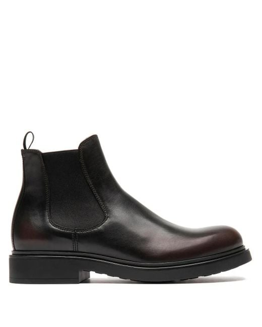 Officine Creative Black Engineer Leather Chelsea Boots for men