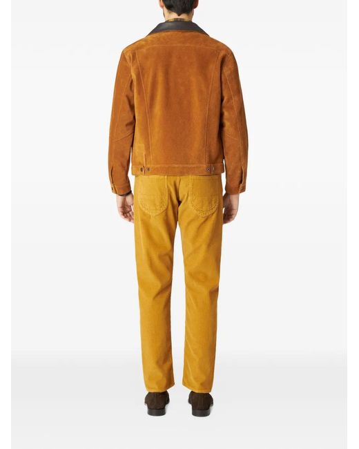 Fortela Brown Type3 Pocket Leather Jacket for men