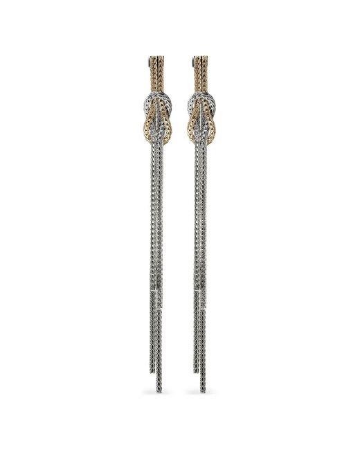 John Hardy White Love Knot Drop Earrings