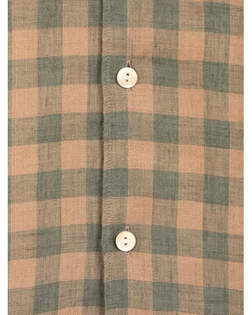 Al Duca D'aosta Natural Gingham-Check Shirt for men