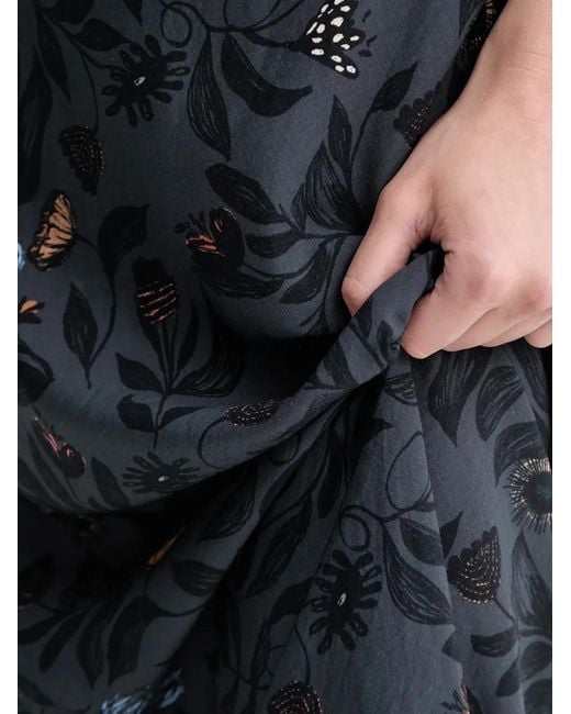 Munthe Black Bardot Floral Maxi Skirt