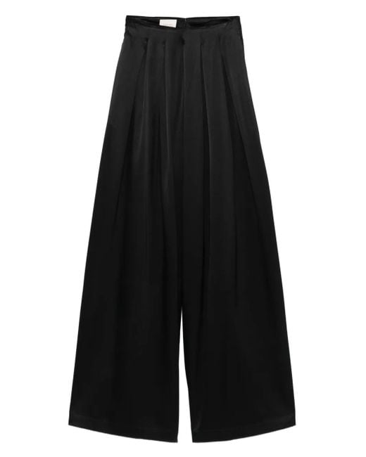 Danamé サテン パンツ Black