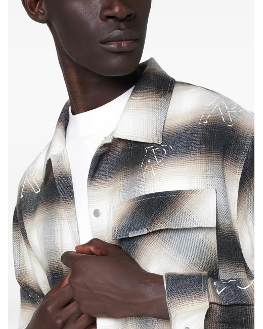Represent Multicolor Milkcolored Flannel Checked Shirt for men