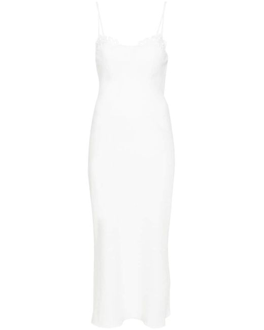 Ermanno Scervino White Lace-detail Midi Dress