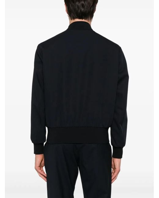 Chaqueta Bómber Con Cremallera Lardini de hombre de color Black