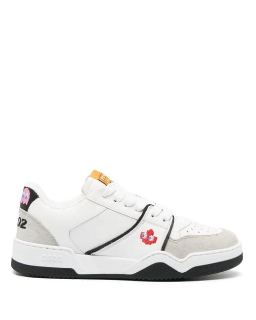 DSquared² White Pac- Panelled Sneakers for men