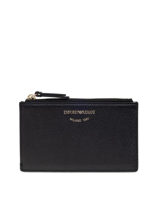 Emporio Armani Black Leather Card Case