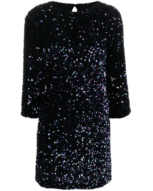 Seventy Black Sequin-Embellished Minidress