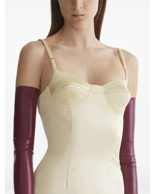 Mugler Getailleerde Jurk in het Natural
