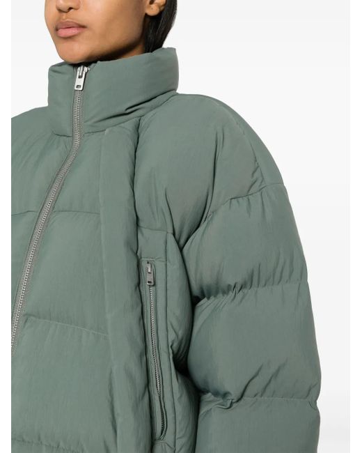 Y-3 Green X Asymmetric Puffer Jacket
