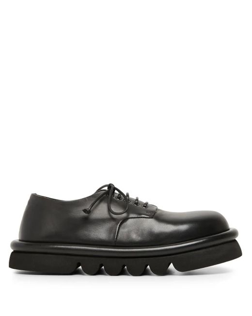 Marsèll Black Tonde Leather Derby Shoes