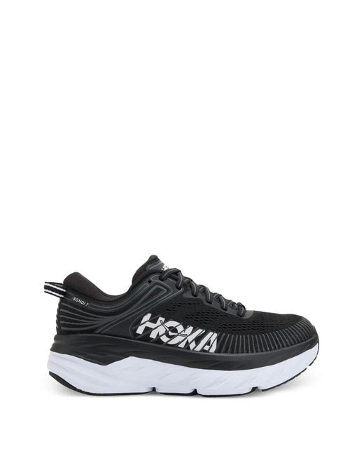Hoka One One Black Bondi 7 Logo Sneakers