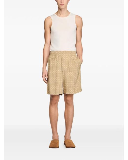 Sandro Natural Geometric-Pattern Short for men