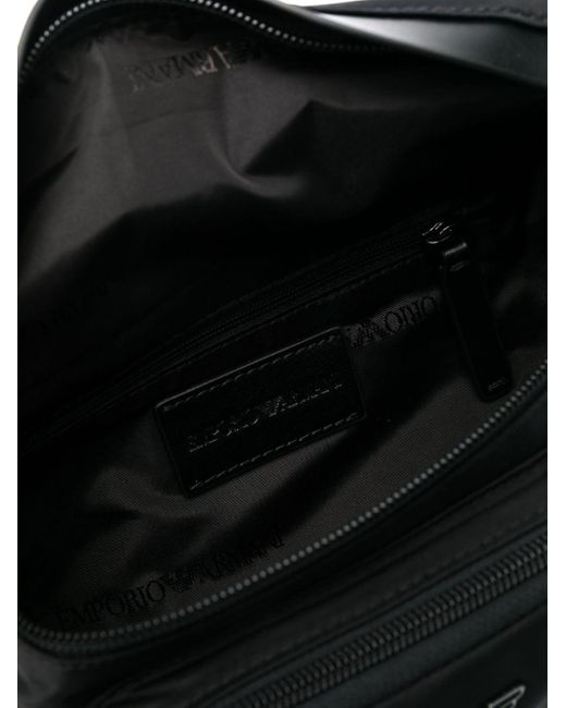 Emporio Armani Black Logo-plaque Belt Bag for men