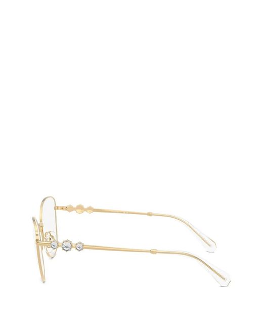 Swarovski White Cat-Eye Glasses