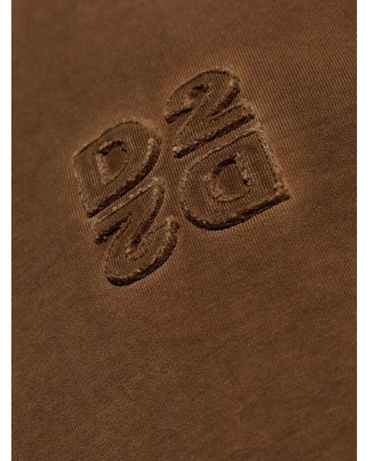 DSquared² Brown Logo-Patch T-Shirt for men