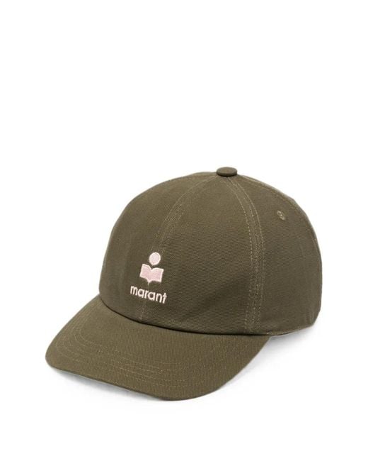 Isabel Marant Green Logo-Embroidered Baseball Cap