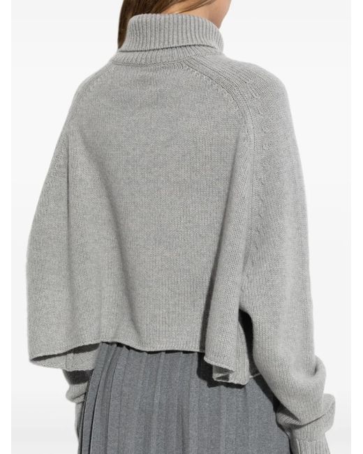 Lisa Yang Gray Turtleneck Cashmere Sweater