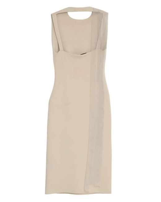 Gloria Coelho Natural Stripe-Detailed Mini Dress