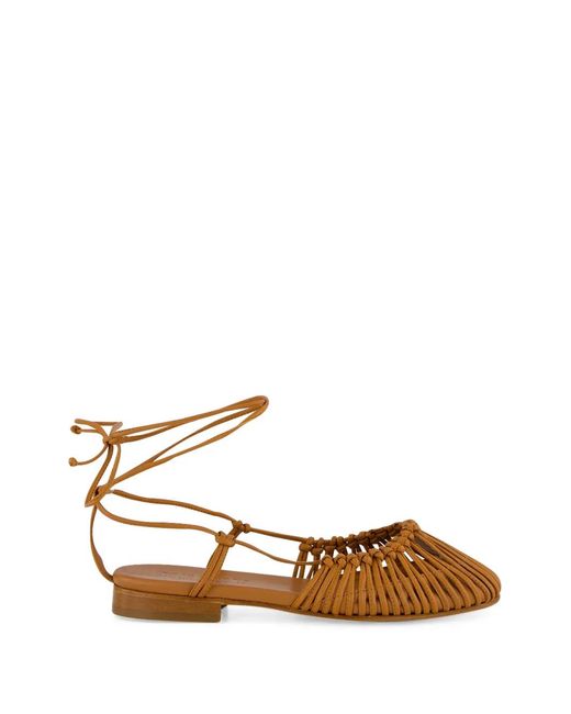 Hereu Brown Mantera Knotted Leather Sandals