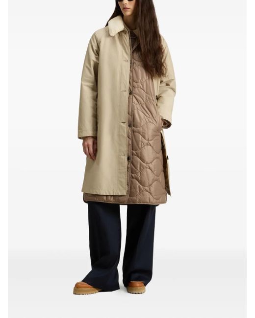 Woolrich Natural Faux-Fur Collar Coat