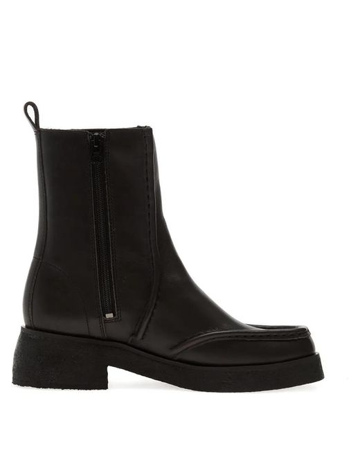 Clarks Black Effery Zip Leather Chelsea Boots