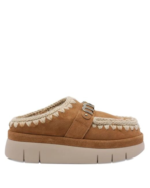 Mou Brown Bounce Clog Mules