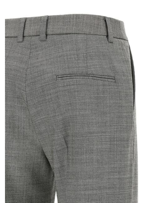 Alberto Biani Gray Charlie Turn-Up Trousers