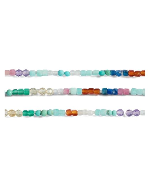 Monica Vinader Metallic Freedom Beaded Gemstone Necklace