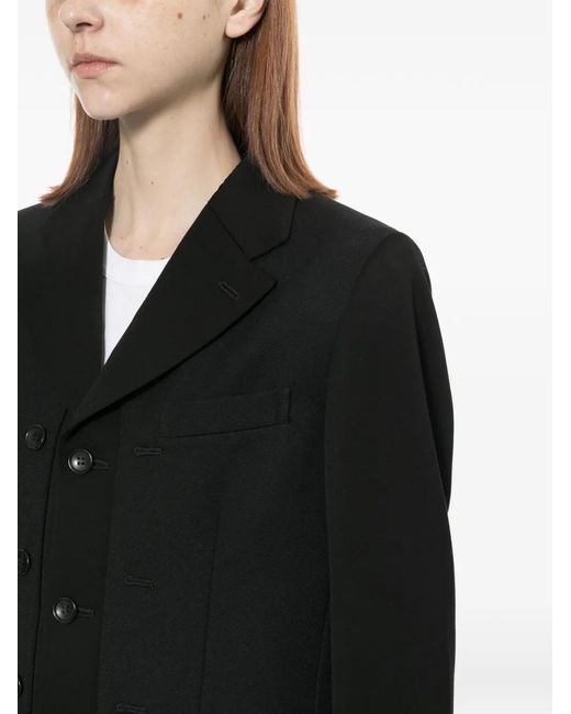 Comme des Garçons Black Single-Breasted Coat
