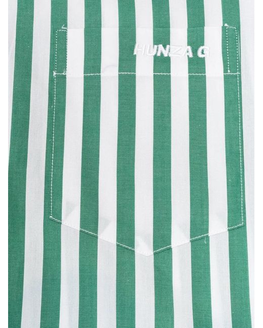 Hunza G Gestreept Blouse in het Green
