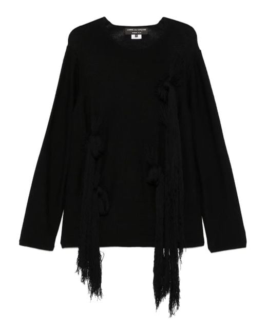 メンズ Comme des Garçons クルーネック セーター Black