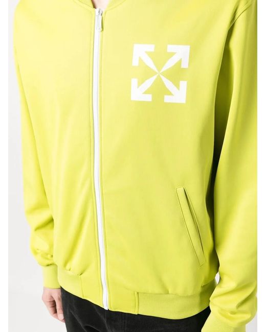 Off-White c/o Virgil Abloh Yellow Arrow-Print Track Jacket for men