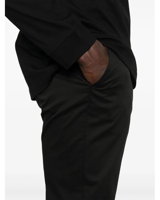 Dolce & Gabbana Black Logo-Embroidered Trousers for men