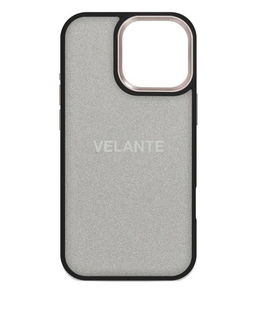 Coque D'Iphone 16 Pro Max En Cuir De Python Velante en coloris Gray
